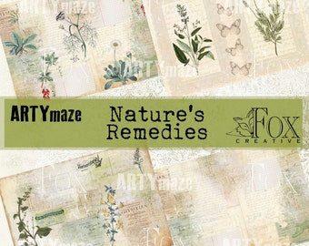 Natures Remedies, Digitale Junk Journal Kit COLAB20 01