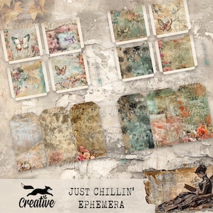 JUST CHILLIN' Ephemera digitale, diario e album, kit digitale, DIGI24 32