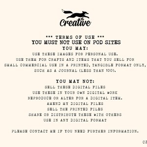 May include: Terms of use for digital images. You may use these images for personal use and for crafts and items that you sell for small commercial use in a printed, tangible format only, such as a journal (less than 100). You may not sell these digital files, use them in your own digital work, reproduce or alter for a digital item, amend my digital files, sell the printed files, share or distribute these with others, or use in any digital format. Please contact me if you need further information. &copy;2023