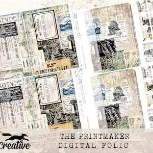 PRINTMAKER FOLIO, kit per diario digitale, foglio fai da te, carta per scrapbooking stampabile DIGI23 29