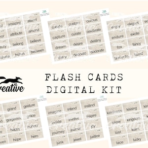 TARJETAS FLASH, Kit de diario digital, Efímeras imprimibles para álbumes de recortes, Tarjetas de estilo vintage, DIGI22 39