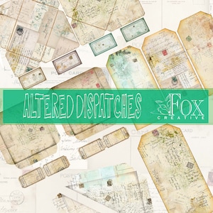 Envois modifiés : papiers numériques et cartes postales éphémères. Journal imprimable/kit de scrapbooking DIGI20 27