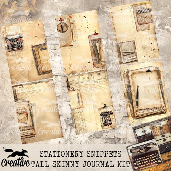Stationery Snippets, Tall Skinny Journal, Digital Kit, Digital Journal Kit, DIGI24 16