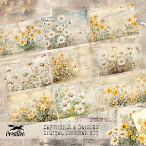 Daffodils & Daisies, Digital Journal Kit, DIGI24 01