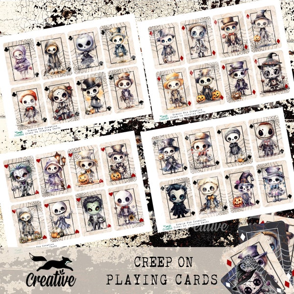 Creep-On, Digital Kit, Playing Card themed Journal Cards, DIGI23 37