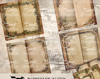 Victorian Album Pages, TN Size, Digital Journal Kit, DIGI24 18