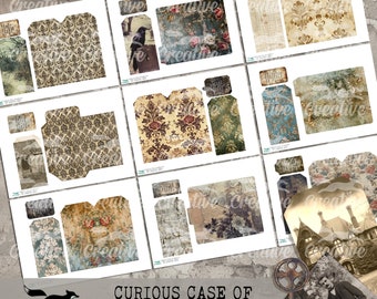 The Curious Case of Craftly Hall, Digital Ephemera Kit, Halloween, DIGI24 27**