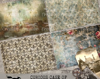 Grungy Background Papers, Curious Case of Craftly Hall, DIGI24 26** Digital Papers