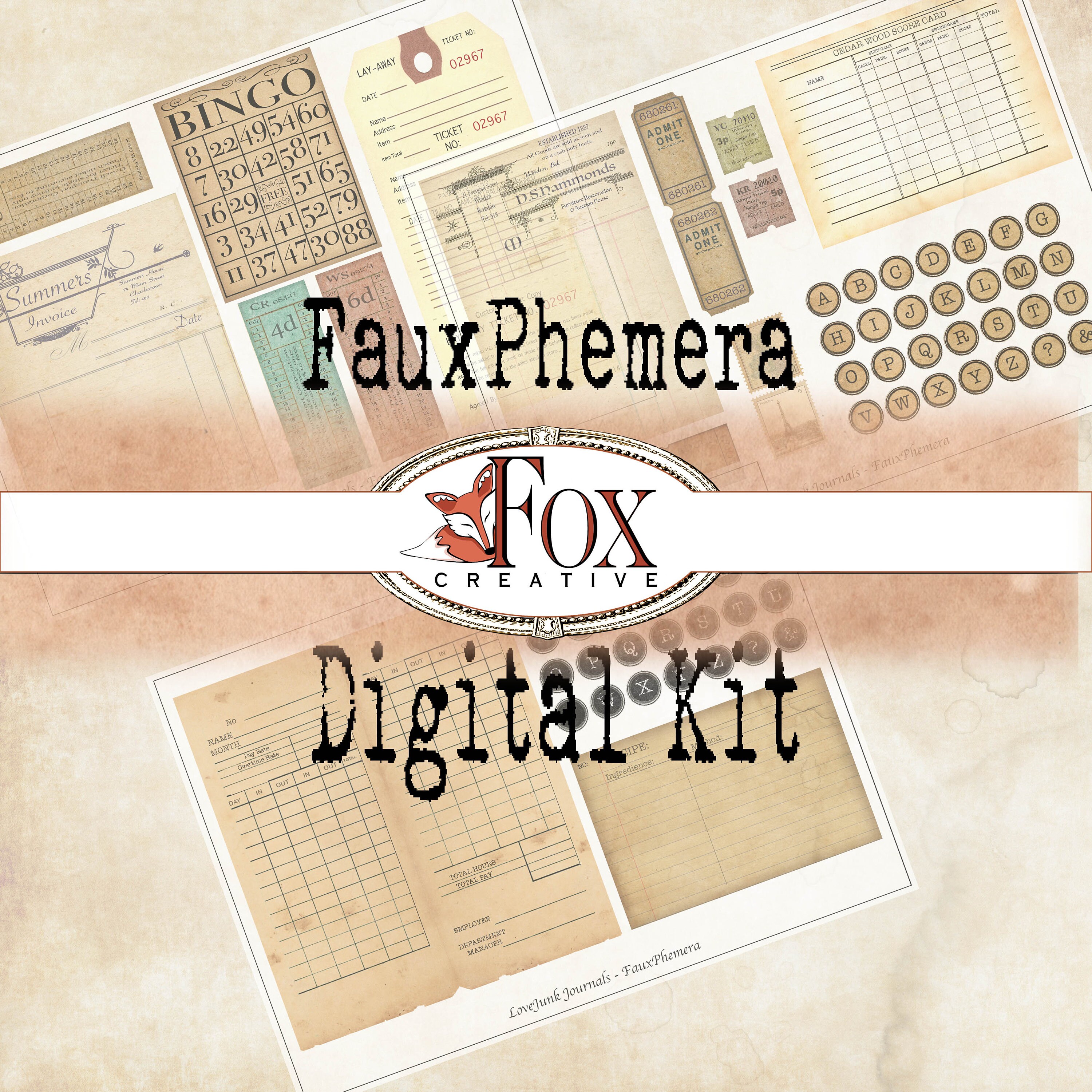 Vintage Digital Ephemera Kit DIGI19 10