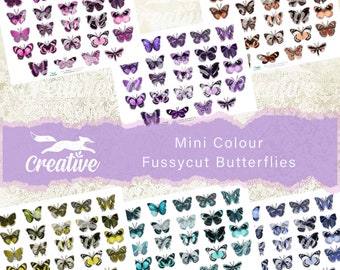 Mini Colour Fussy Cut Butterflies, Digital Kit, DIGI21 44