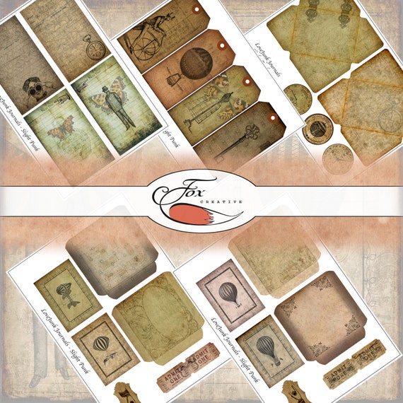 Steampunk Digital Journal Kit. SlightPunk.