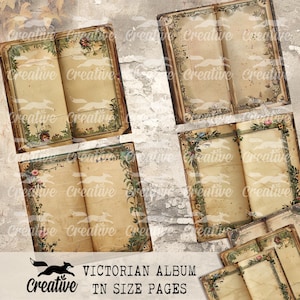 Viktorianische Albumseiten, TN-Format, Digital Journal Kit, DIGI24 18 Bild 2