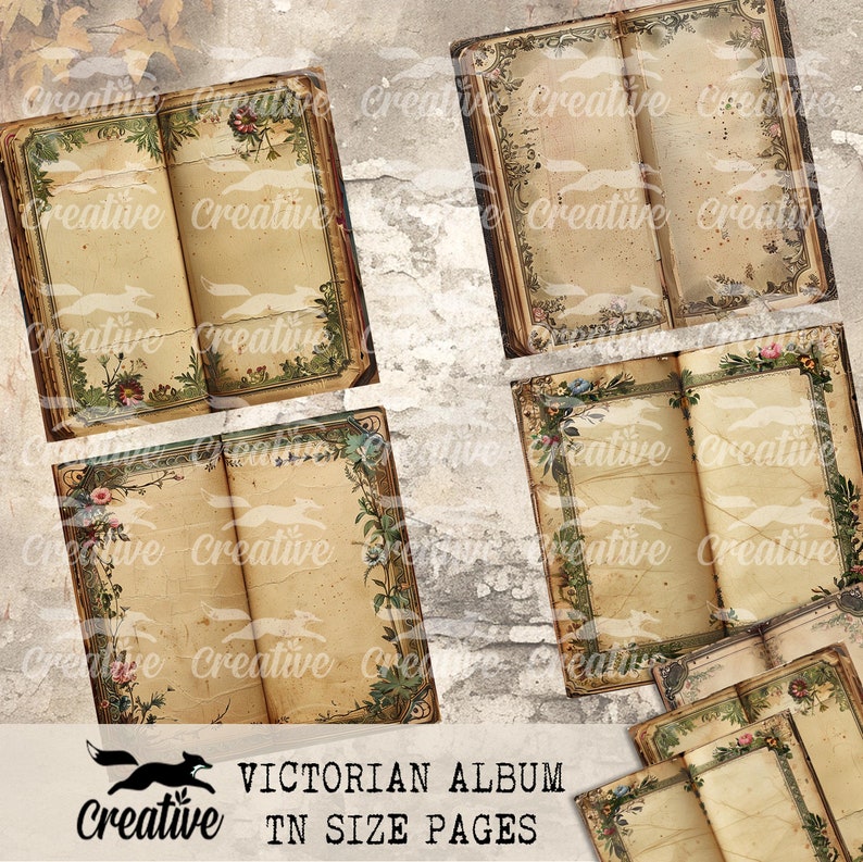Viktorianische Albumseiten, TN-Format, Digital Journal Kit, DIGI24 18 Bild 2