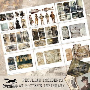 INCIDENTES PECULIARES en la Enfermería Potter, Kit de diario digital, Scrapbooking imprimible DIGI24 42