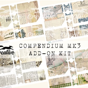 COMPENDIUM MK 3 ADD_ON, digitale collagejournaalkit, afdrukbaar plakboek Ephemera DIGI22 32