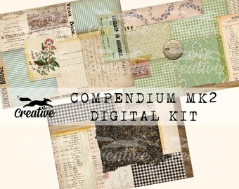 Compendio MK 2, Kit de diario de collage digital, DIGI22 01