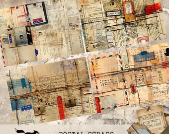 Postal Scraps, Digital Journal Kit, DIGI24 10