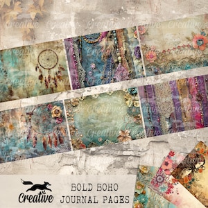 Bold Boho Digital Journal Pages, DIGI24 11, Printable Journal Pages