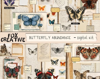 Butterfly Abundance, Journal kit, Tags & Ephemera, Digital Kit DIGI26 12
