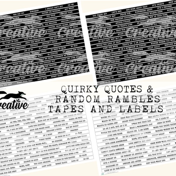Quirky Quotes and Random Rambles, Tapes and Labels. Digital Labels DIGI23 07