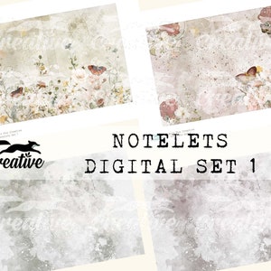 CONJUNTO DE NOTAS DIGITAIS 1, Cartões de felicitações digitais, Criação de cartões para impressão, Cartões de diário/scrapbooking, DIGI22 19