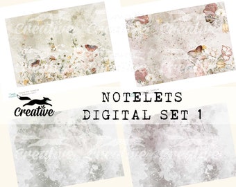 Digital Notelets SET 1, Greeting Cards, Journal Cards, DIGI22 19