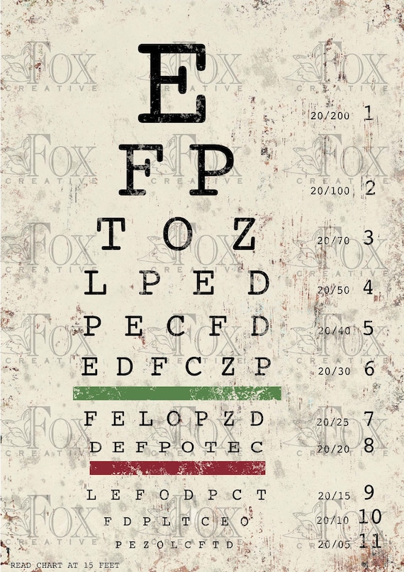 Snellen eye chart