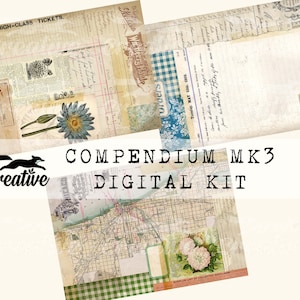 COMPENDIUM MK 3, Kit per collage digitale, Carta per scrapbooking stampabile DIGI22 31