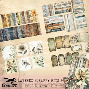 SCRAPPY LAYERED, Bits & Bobs für Journals und Scrapbooks, Digitales Ephemera Kit, DIGI25 20