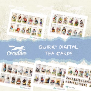 Cartes de thé numériques originales (sur le thème des animaux), DIGI21 50