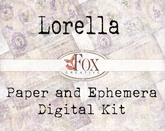 Lorella: Purple Papers et Ephemera Digital Kit.  DIGI19 47
