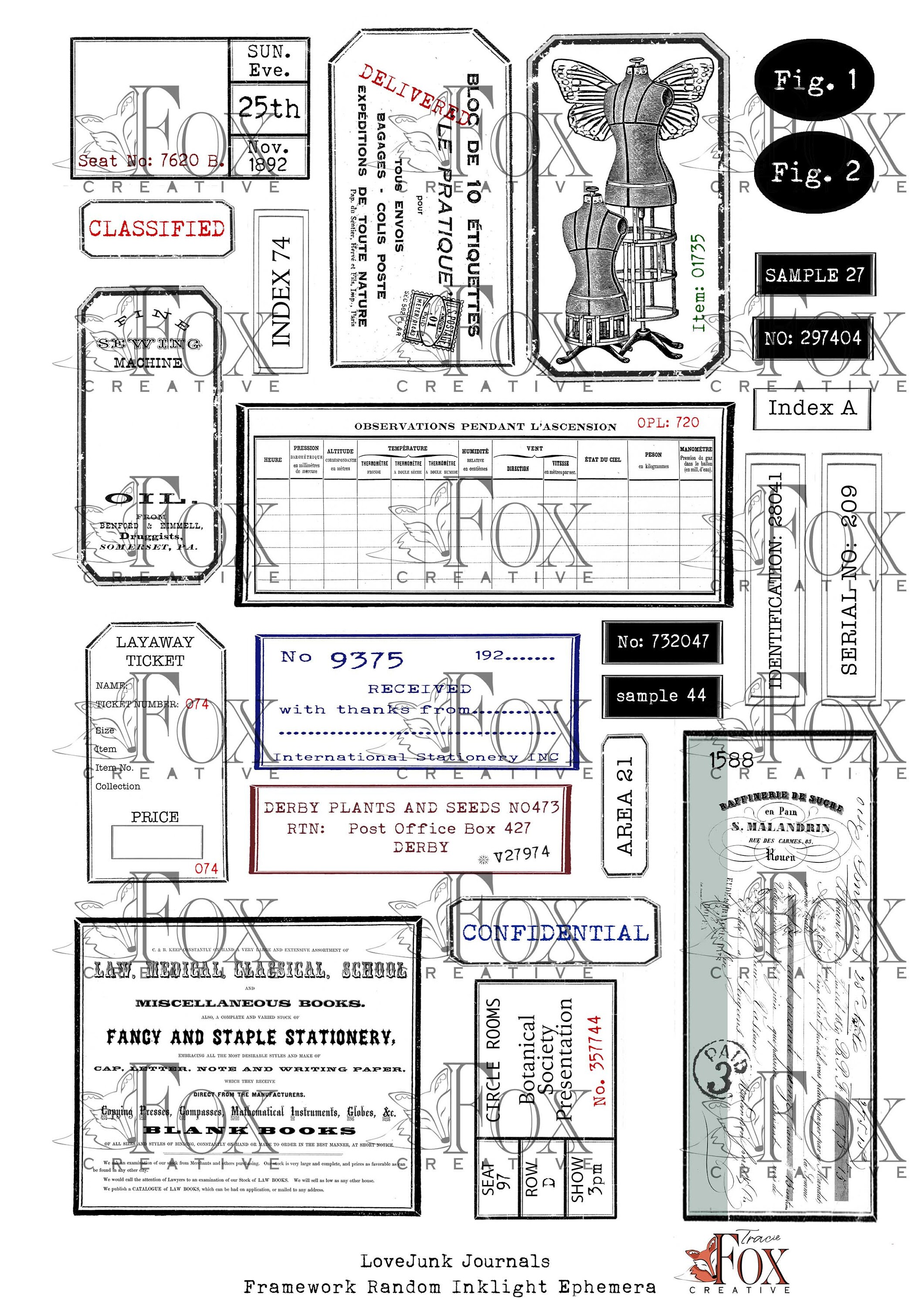 FRAMEWORK: Random Labels, Ink Light Ephemera, Digital Journal/scrapbook ...