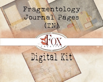 Fragmentology, Collage Digital Journal Pages for Travellers Notebook. DIGI19 07