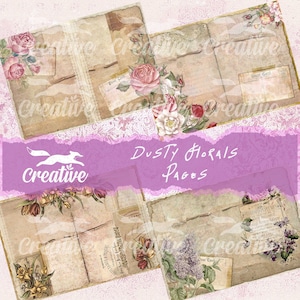Dusty Florals, pagine di diario digitale. DIGI21 30