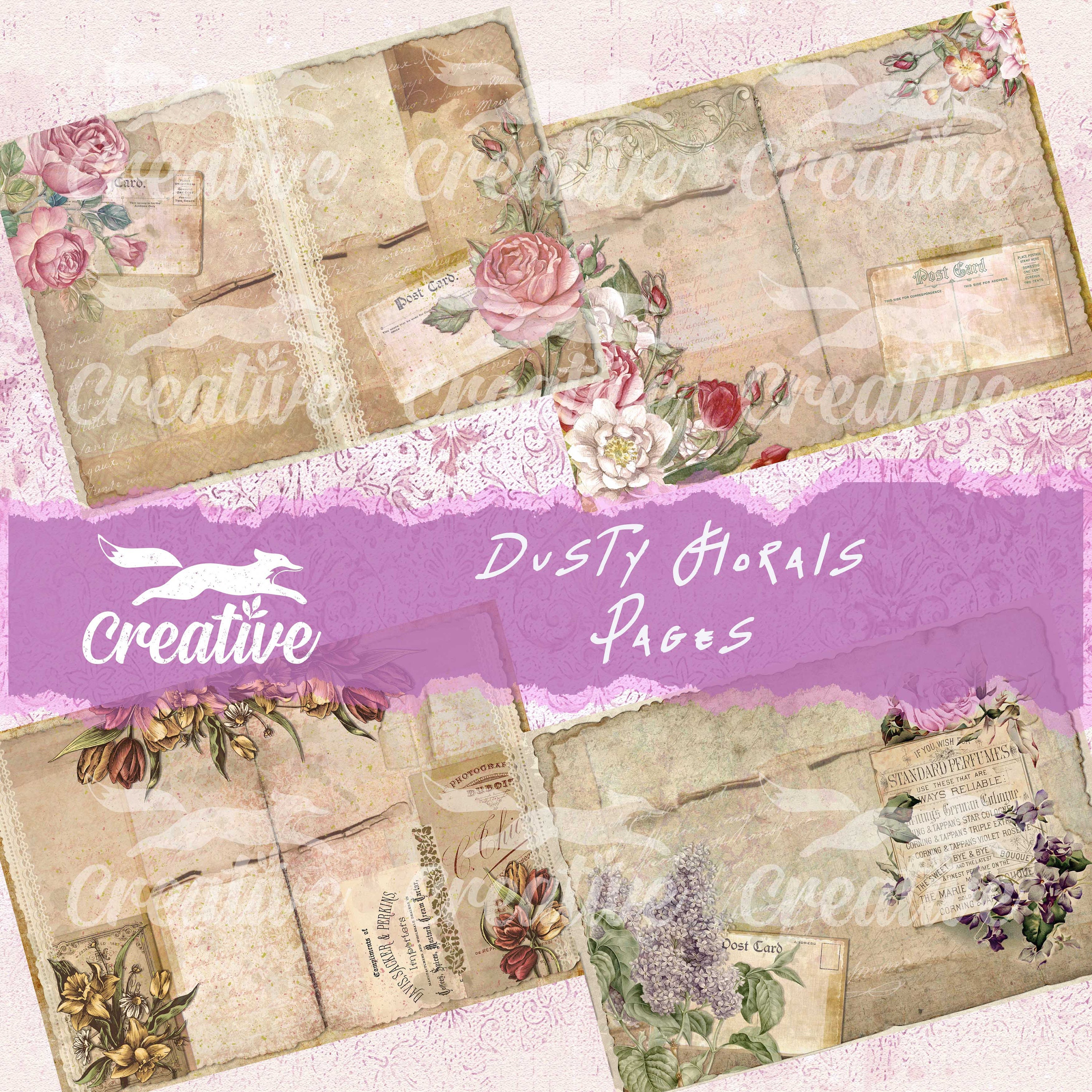 Dusty Florals Digital Journal Pages, DIGI21 30