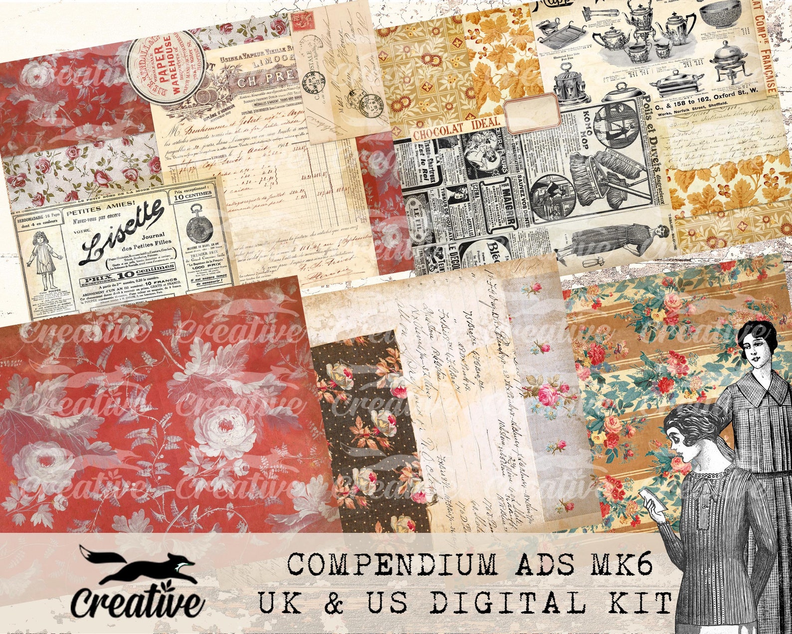 COMPENDIUM ADS MK6, Vintage Advertisements, Digital Journal Kit ...