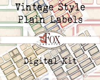 Etiquettes unies style vintage DIGI19 48