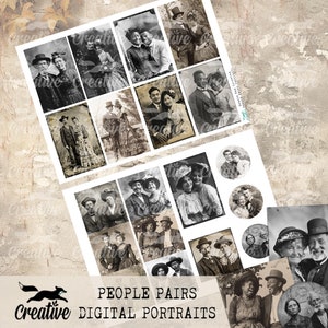 People Pairs, Digital Portraits, Journal Ephemera, DIGI24 19 image 3