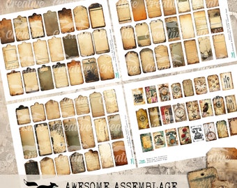 Awesome Assemblage, Little Layered Tags, Digital Kit, DIGI24 07