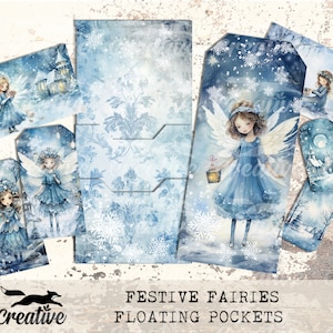 FÉES DES FÊTES, pochettes flottantes, kit de journal numérique, album éphémère imprimable DIGI23 49