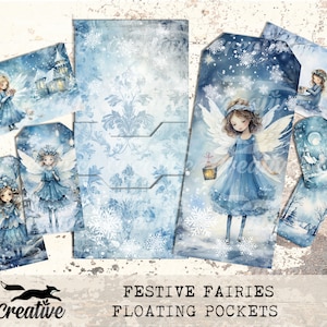 Festive Fairies, Floating Pockets, Digital Journal Kit, DIGI23 49