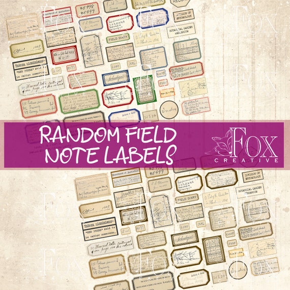 Random Field Note Labels, Digital Kit DIGI20 55