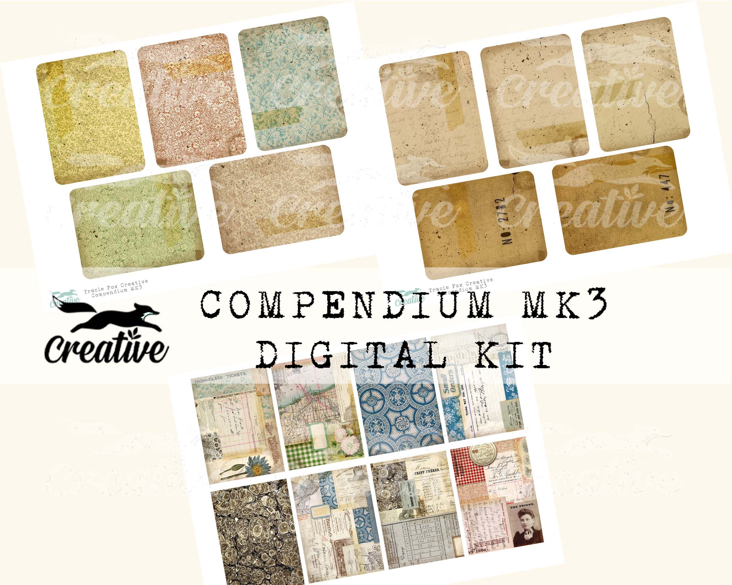 COMPENDIUM MK 3、デジタルコラージュジャーナルキット、印刷