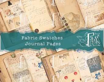 Fabric Swatches Digital Journal Pages.  DIGI21 10