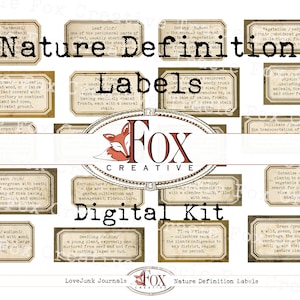 Nature Definition Labels, Digital Labels. DIGI19 94