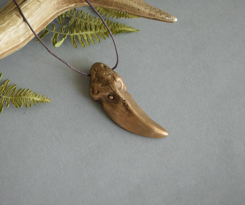 Best friend gift Norse jewelry Bronze pendant Dragon pendant Dragon tooth pendant