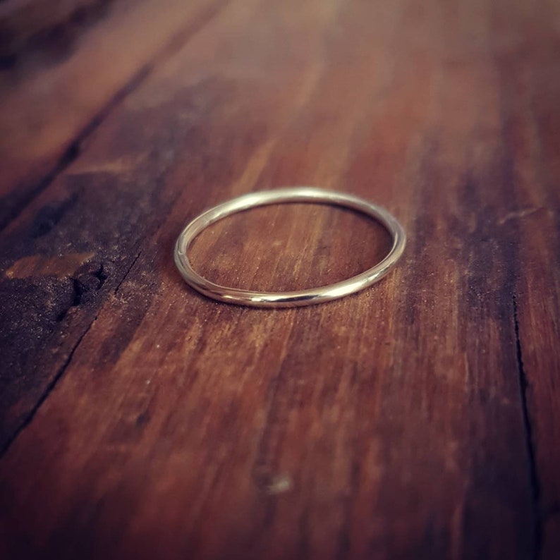 Petite Recycled Sterling Silver Ring Band