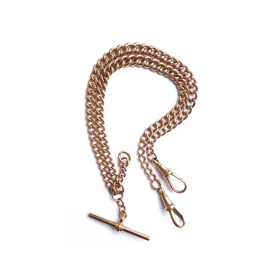 Victorian 9ct Rose Gold Graduated Albert Chain