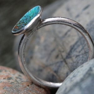 Turquoise Ring, Silver Enamel Jewellery, Coral Nature Inspired, The Sea and Me, Green and Blue, Ocean Lover image 4