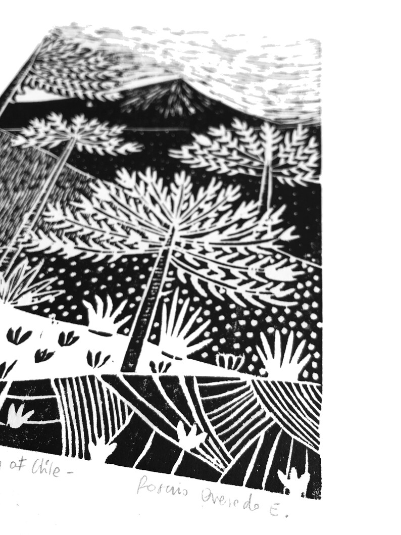 Handcarved Woodcut Print and Wall Landscapes Decor Etsy